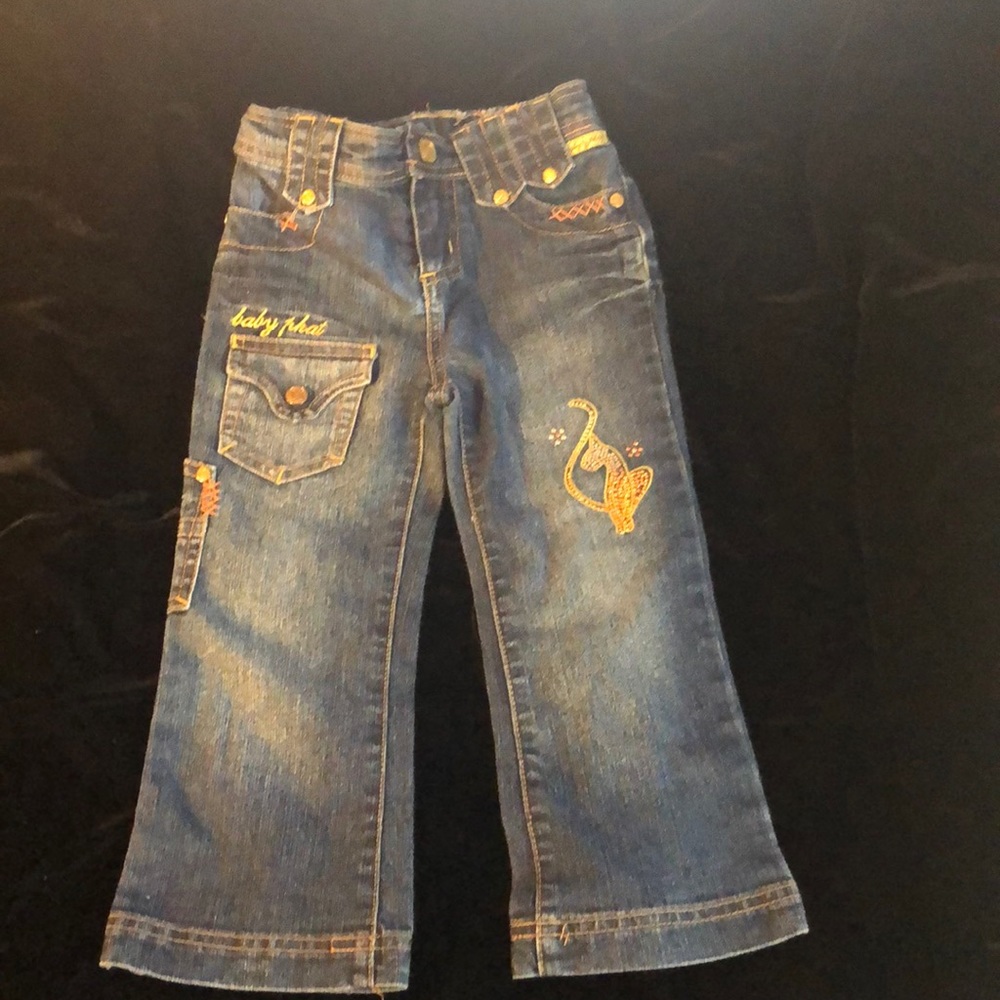 Baby Phat Girls Studded 6-Pocket Jeans